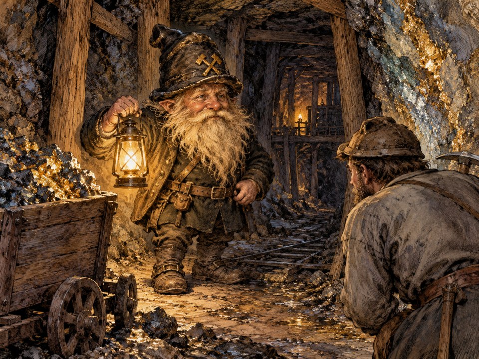 Illustration for Permoník, the Mine Spirit