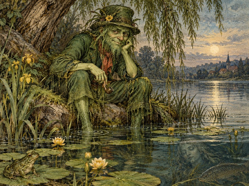 Illustration for Vodník, the Water Spirit